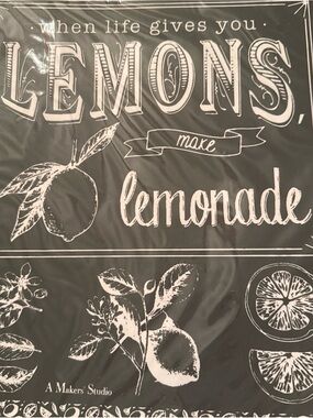 A Maker’s Studio reusable adhesive stencil When  Life Gives You Lemons